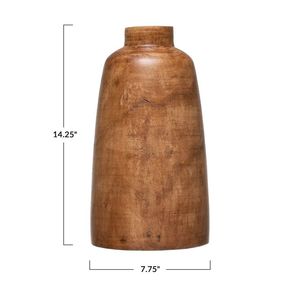 Wholesale Price Large Wooden Decorative Vase Handmade Rustic <b>Tall</b> Flower Holder <b>Table</b> Home Decor - Product Image 1
