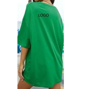 เสื้อยืดโอเวอร์ไซส์สีพื้นสำหรับผู้หญิง เสื้อยืดผู้หญิงขายดี ดีไซน์ใหม่ เสื้อยืดผู้หญิงคุณภาพสูง รับสกรีนโลโก้ - Product Image 4