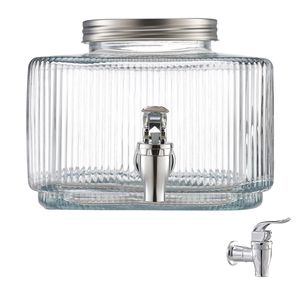 Dispenser per Bevande da 0,8 Galloni con Coperchio Antigoccia, Erogatore in Vetro per Succhi, Ideale per Feste, Tè Freddo e Bevande al Gusto di Limone - Product Image 4