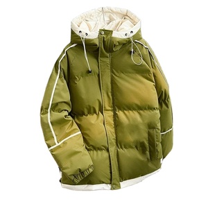 Abrigos gruesos con capucha para hombre, chaqueta acolchada holgada de moda coreana, chaquetas acolchadas cálidas de invierno para hombre, Parkas de calle para hombre - Product Image 1