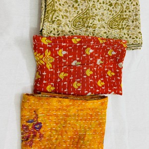 Lot de serviettes Kantha multi-usages faites à la main, couvre-visage, pour la maison, la cuisine, la salle à manger, la table de fête, nappe de dîner réutilisable - Product Image 2