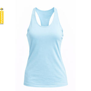 SAMAVIA Industry - Camisetas de Tirantes Cortas de Punto para Mujer con Estampado Digital |   Logotipo Personalizado en Tela Spandex/Poliéster de 220 g/m², Venta al Por Mayor para Pedidos al Mayoreo - Product Image 4