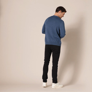 Cárdigan de Hombre de Lana 100% de Alta Calidad, MOQ Bajo, Cuello en V, Manga Larga, Suave y Cálido para Invierno, Suéter Tejido - Product Image 2