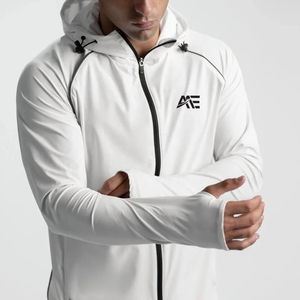 Ensemble de survêtement léger en polyester pour homme |   Veste à capuche zippée et pantalon de jogging |   Fabricant de vêtements de sport en gros - Product Image 2