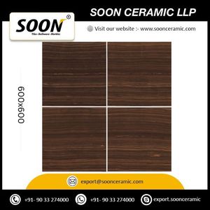 Mármol Negro Rubí Sólido Brillante, Porcelana Pulida de 8.5mm de Grosor, Baja Absorción de Agua, Resistente al Desgaste, Adhesivo Moderno, Baldosa de 600x600mm - Product Image 2