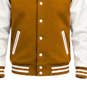 Chaqueta Clásica de Béisbol para Hombre, Estilo Letterman, Premium, con Mangas en Contraste, Cuello Acanalado a Rayas y Cierre de Broches - Product Image 5