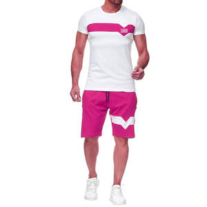 Conjunto de verano para hombre, ropa informal de diseño de alta calidad con logotipo, camiseta ligera de algodón y pantalones cortos, conjunto fresco. - Product Image 1