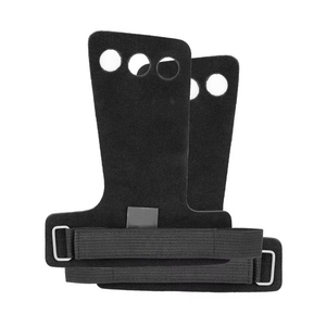 Protège-mains en cuir à 3 trous pour gymnastique, support de poignet réglable avec fermeture auto-agrippante, antidérapant, unisexe, pour entraînement de musculation - Product Image 6