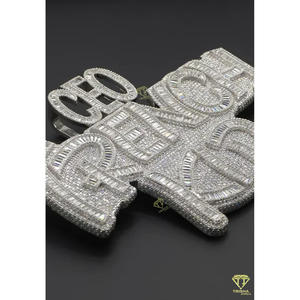 "CEO TRENCH KID" Pendant Moissanite Diamond Iced Out Hip Hop Necklace Luxury Bling Chain Jewelry Gift - Product Image 5