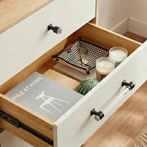 ODM Service Hardware Materials Matte Black Zinc Alloy Handle Clear Acrylic Modern <b>Pull</b> for Kitchen Bathroom Cabinet Design - Product Image 6