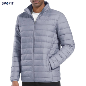 Blouson matelassé unisexe OEM en toile légère, respirant, isolant, avec poches, résistant à l'eau, pour l'hiver, teinture unie - Product Image 2