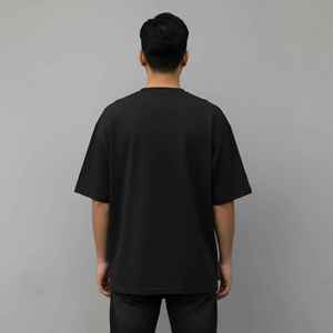 High Quality Summer Casual Wear 180g Heavyweight 100% Cotton Customizable Men's T-Shirt Loose Fit Breathable Eco-Friendly Hip - Product Image 3