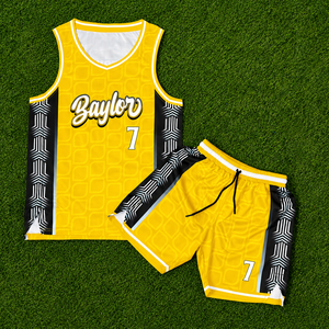 Conjunto de Pantalones Cortos y Camiseta de Baloncesto Personalizados de Alta Calidad, 100% Poliéster, para Clubes/Escuelas, Uniforme Profesional con Impresión por Transferencia de Calor - Product Image 4