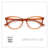 Monture de lunettes Tam Tam Classic Cat Eye Full Rim 2360 52-17-137 C20, couleur unie, unisexe, adulte, anti-lumière bleue, protection UV