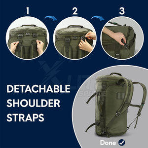 Durable Polyester <b>Convertible</b> <b>Backpack</b> Duffel Zipper Breathable Comfortable for Sports Travel-Water-Proof Large Capacity Daily - Product Image 2