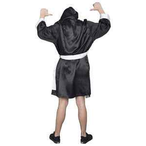 Disfraz de Halloween, Bata de Boxeo con Capucha, Disfraz de Luchador, Estilo Campeón, Bata de Satén para Hombres, Mujeres y Niños, para Fiestas - Product Image 3