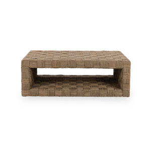 Table basse rectangulaire unique en jonc de mer tressé, style Mid-Century, fabriquée au Vietnam, vente en gros - Product Image 1