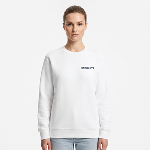 Custom Women's Crew Neck Fleece Pullover Sweatshirt solid <b>white</b> color Soft Cotton Long <b>Sleeve</b> Casual Winter <b>Top</b> for Wholesale - Product Image 1