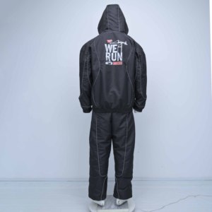 Premium Quality Nylon <b>Windbreaker</b> <b>Black</b> Tracksuit Full Length Zipper With Screen Printing Adult Unisex Polyester Solid Color - Product Image 2