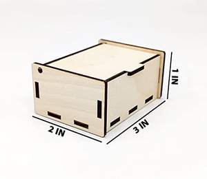 Boîte de rangement en contreplaqué de bouleau naturel non fini pour loisirs créatifs, arts, passe-temps et organisation domestique - Product Image 6