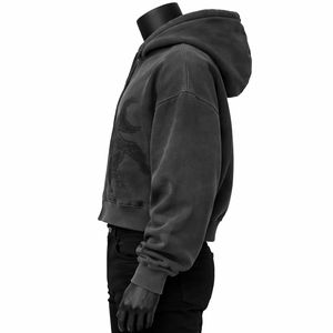 Sudadera con Capucha de Invierno para Hombre, Corte Regular, Lavado Ácido, Servicio OEM Digital, Color Gris Humo, Estilo Vintage, 100% Algodón Pesado, Venta al Por Mayor Personalizada - Product Image 1