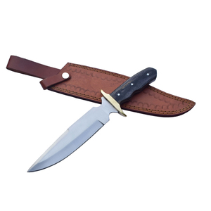 Cuchillo de caza premium hecho a mano, de acero inoxidable, hoja fija, full tang, para camping, pesca, senderismo y aventuras al aire libre. - Product Image 1
