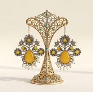 Lustre en forme de larme jaune DIVYORO - Product Image 1