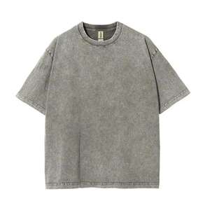 เสื้อยืดคอตตอนสตรีทแวร์ลายโลโก้สั่งทำขายส่งสำหรับผู้ชาย ล้างสีแบบแอซิด โลโก้สั่งทำ สินค้ามาใหม่ปี 2026 คุณภาพสูง - Product Image 5