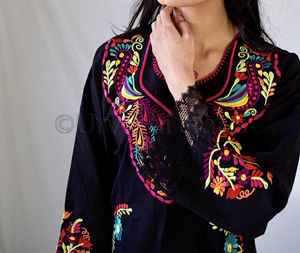 ชุดเดรสสไตล์ชนเผ่าโพลีนีเซียนแบบเม็กซิกันสั่งตัดได้ ขายส่ง แฟชั่นลำลอง ชุดเดรสจีบเปิดไหล่ - Product Image 5