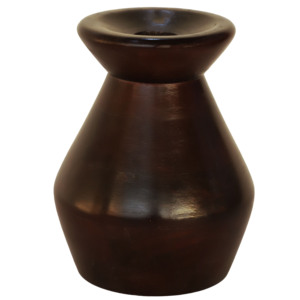 Handcrafted Wooden Flower <b>Vase</b> FV-009 - Dark Brown Wood Home Decor - Product Image 1