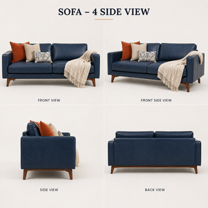 Real Leather <b>Sofa</b> Various Choices of Color Genuine Leather Cover Loveseat for Living Room Furniture Cafe Restaurant Seating - Product Image 5