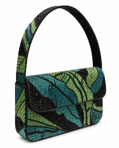 Sac à bandoulière léger de luxe fait main moderne durable en perles de verre abstraites motif feuille tropicale pour femme, personnalisable OEM ODM - Product Image 1