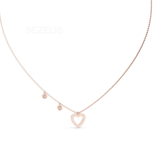 Collar con Colgante de Corazón Brillante con Diamantes Cultivados en Laboratorio en Oro Amarillo, con Colgante Romántico de Amor en Oro Amarillo de 14k - Product Image 3