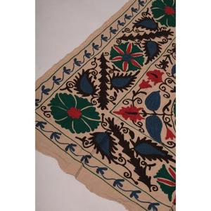 Handmade Eco-Friendly Washable Kantha Suzani <b>Quilt</b> Vintage Cotton Floral Embroidery Boho Bedspread <b>Throw</b> Blanket Bedding - Product Image 4