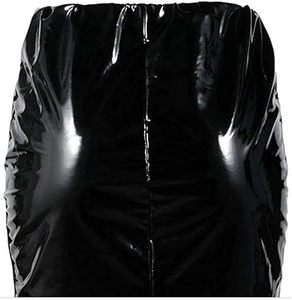 Minifalda Sexy de Cuero para Mujer, Diseño Personalizado, Cintura Alta, Ajustada, Falda de Cuero PU, Moda Femenina - Product Image 3