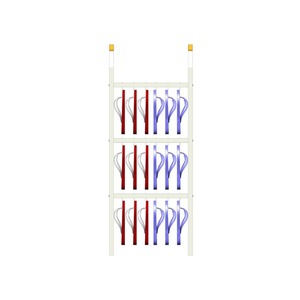 3-Layer Classic Ladder & Floating Shelf Slippers Display Hanger <b>Stand</b> for <b>Desktop</b> Indoor Use - Product Image 1