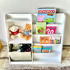 Children Storage Book Display Rack Organizer <b>Cabinet</b> Kids Bookcase for Playroom Nursery Bedroom - Product Image 6