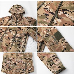 Ropa de Caza para Hombre, Chaqueta de Senderismo Softshell, Impermeable, con Capucha y Bolsillos - Product Image 3