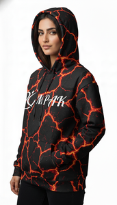 เสื้อฮู้ดดี้โอเวอร์ไซส์คุณภาพสูงสำหรับทุกเพศ พิมพ์ลายแบบซับลิเมชั่นเต็มตัว ออกแบบมาเพื่อสวมใส่ลำลอง สตรีทแวร์ และสไตล์คนเมือง - Product Image 4