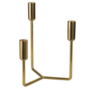 Luxury <b>Triangle</b> Gold Iron Candle Stand Home Decoration Christmas with Fancy Twisted Design for Home hotel Restaurant Decoration - Product Image 3