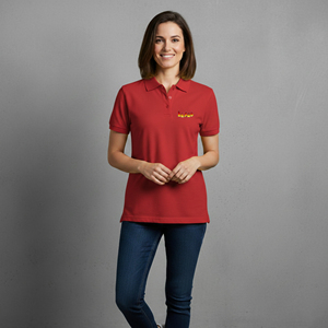 Chemises polo pour femmes 100% coton, personnalisables avec logo brodé, respirantes, manches courtes, couleur unie, confortables. - Product Image 3