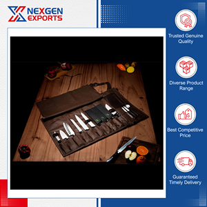 Sac de rangement portable en cuir PU fait main de qualité supérieure pour couteaux et outils, disponible en grande quantité, pour usage en cuisine, Inde - Product Image 5