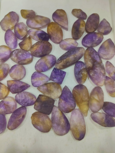 100% calidad Natural ametrino Druzy piedras preciosas sueltas cabujón mezcla forma y tamaño ametrino piedras preciosas lote hecho a mano joyería - Product Image 2