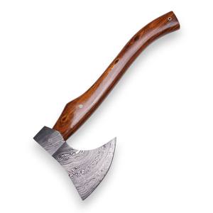 PASHA ENTERPRISES Industrial Grade Handmade Carbon Steel Bearded <b>Axe</b> Curved Rosewood <b>Handle</b> Custom Camping Outdoor Tool - Product Image 6