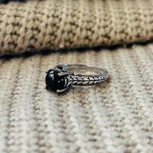 Vintage <b>Black</b> Onyx Brass <b>Ring</b> Silver Plated Tribal Wholesale <b>Ring</b> <b>Women</b> - Product Image 5
