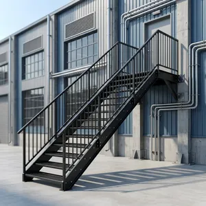 Escalera de Caracol de Hierro con Barandilla de Hierro Forjado, Diseño Industrial, para Uso en Interiores, Hogar o Bar, Fijación con Pernos, Duradera - Product Image 5