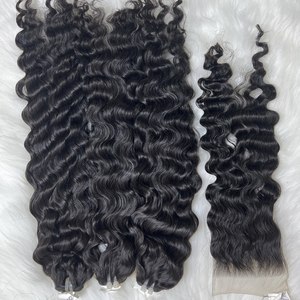 CDYHAIRVN Extensions de cheveux humains bruts non-Remy, ondulés bouclés vietnamiens, en bande, provenant d'un seul donneur, sans mélange, sans silicone, 8"40" - Product Image 4