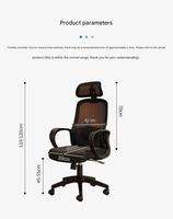 Chaise de bureau ergonomique moderne de haute qualité, réglable, pivotante, dossier haut, confortable, pour le bureau à domicile, style exécutif