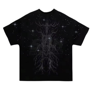 Camiseta de Hombre con Pedrería, 100% Algodón, Ecológica, Transpirable, de Secado Rápido, de Alta Calidad, Último Diseño, Venta al Por Mayor - Product Image 1