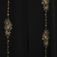 Nouvelle Arrivée OEM Aïd al-Adha Abaya de Luxe Vintage Lavable en Mousseline de Soie Naturelle Broderie Papillon Coupe Droite Style Parapluie Modeste